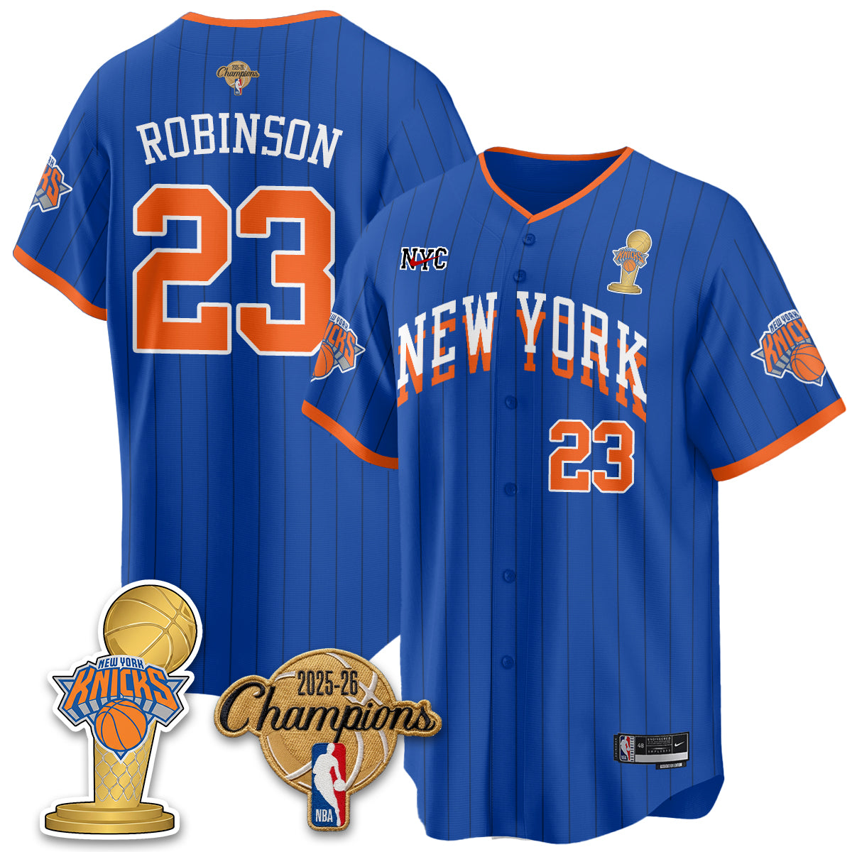 New York Knicks 2026 NBA Champions Vapor Jersey - Stitched