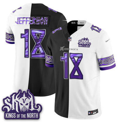 Minnesota Vikings Warrior Split Edition Vapor Jersey - Stitched-NQD