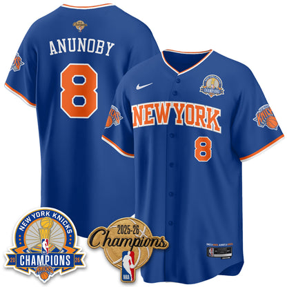 New York Knicks 2026 NBA Champions Cream Baseball Edition Vapor Jersey - Stitched