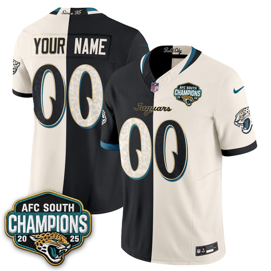 Jacksonville Jaguars 2026 Rivalries Split Vapor Custom Jersey - Stitched