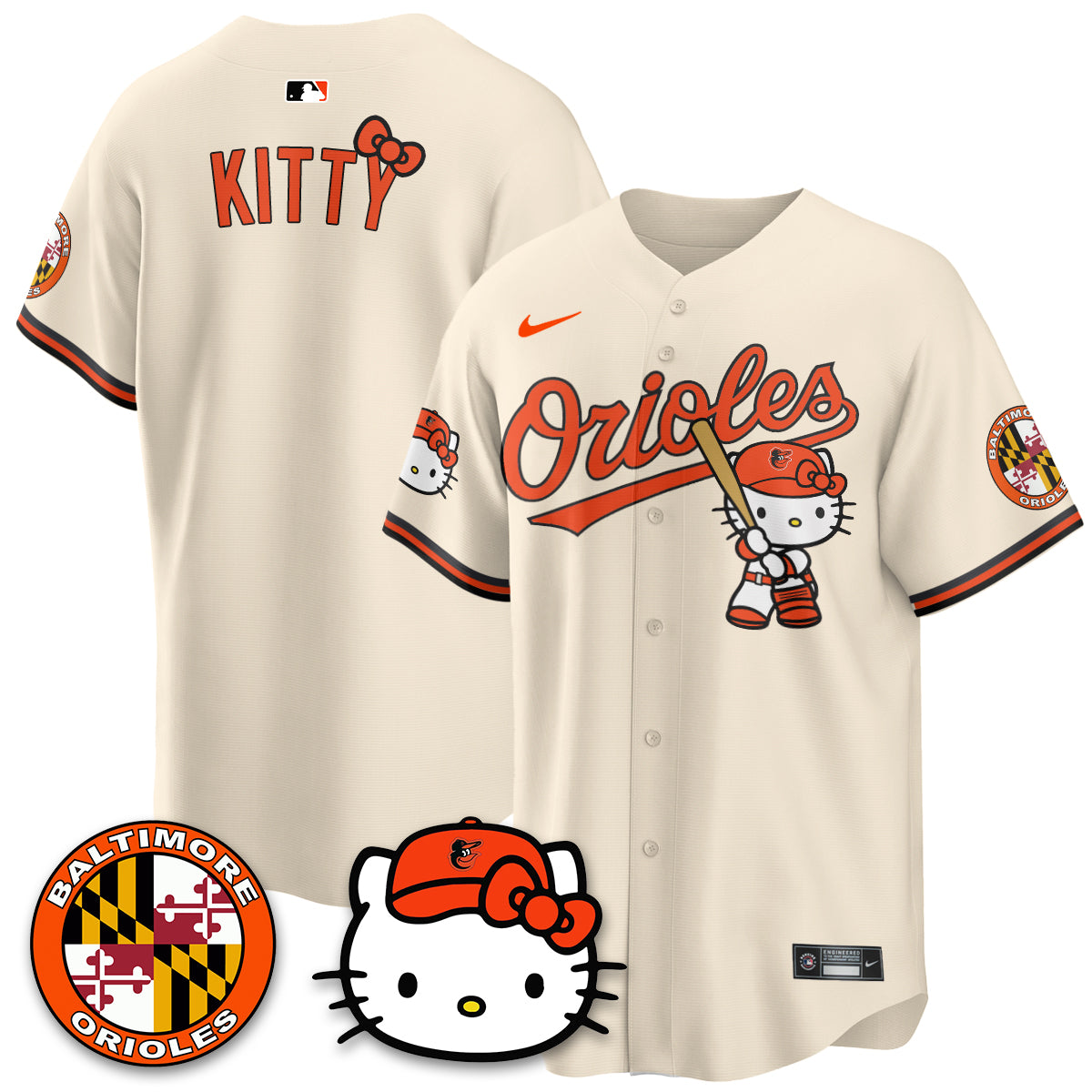 Baltimore Orioles x Meow Kitty Vapor Premier Limited Jersey - Stitched