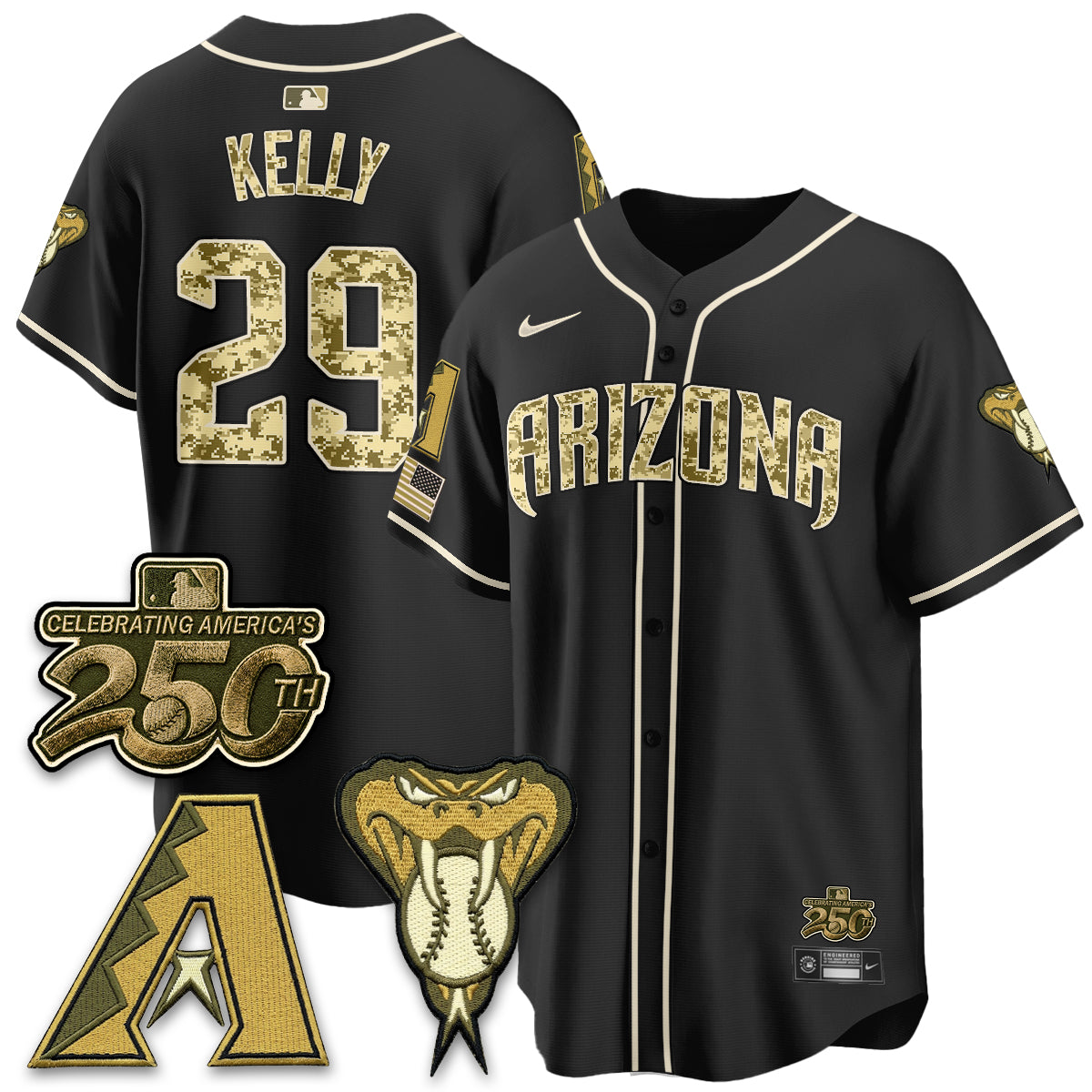 Arizona Diamondbacks Salute to Service 2026 Vapor Premier Limited Jersey - All Stitched