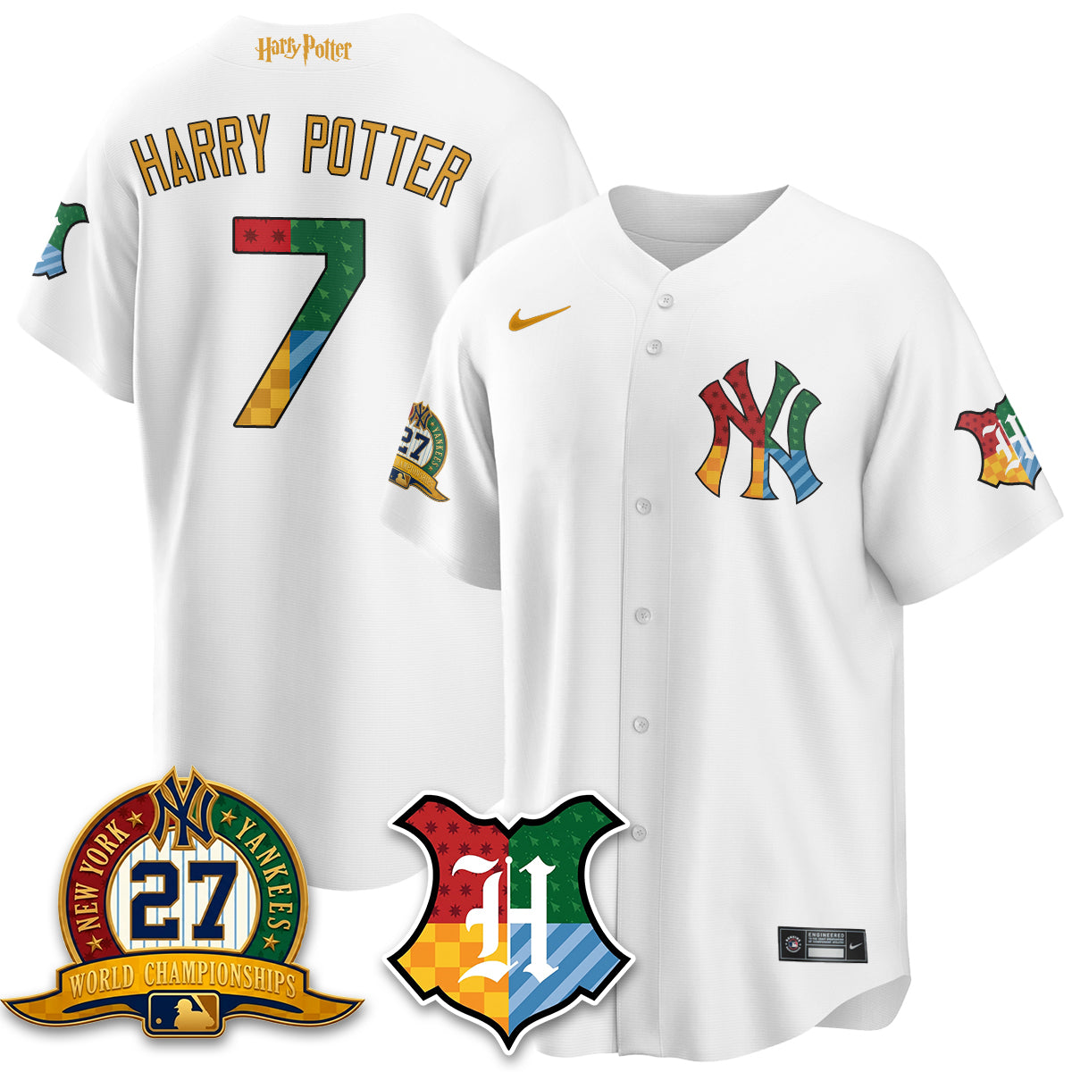 New York Yankees x "The Lightning Bolt Wizard" Edition Vapor Jersey- Stitched