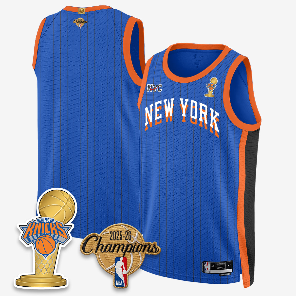New York Knicks 2026 Basketball Champions Vapor Jersey - Stitched