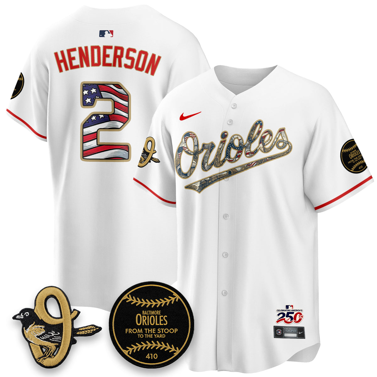 Baltimore Orioles 2026 Independence Day USA Vapor Limited Jersey - Stitched