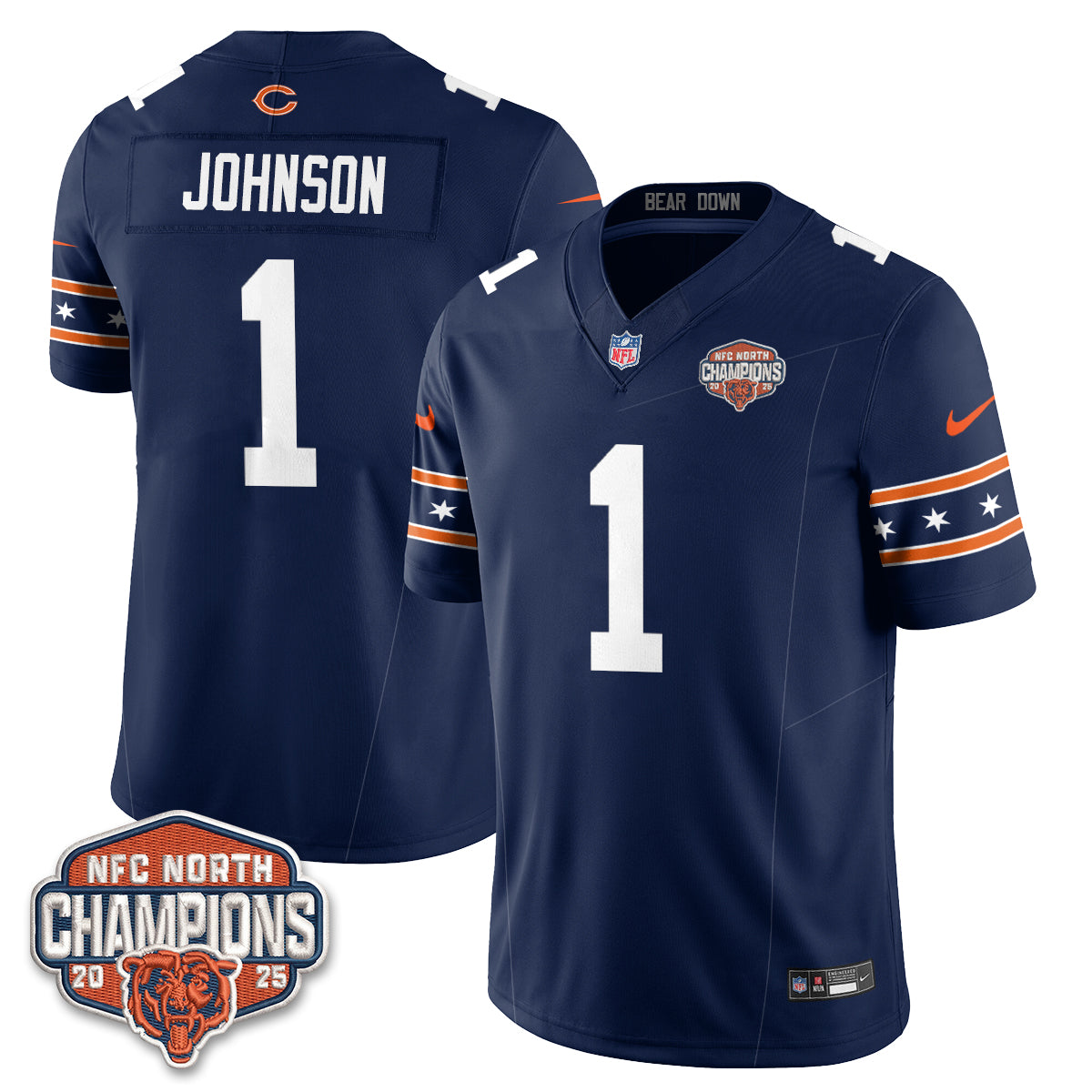 Chicago Bears Fangear Edition Vapor Jersey - Stitched