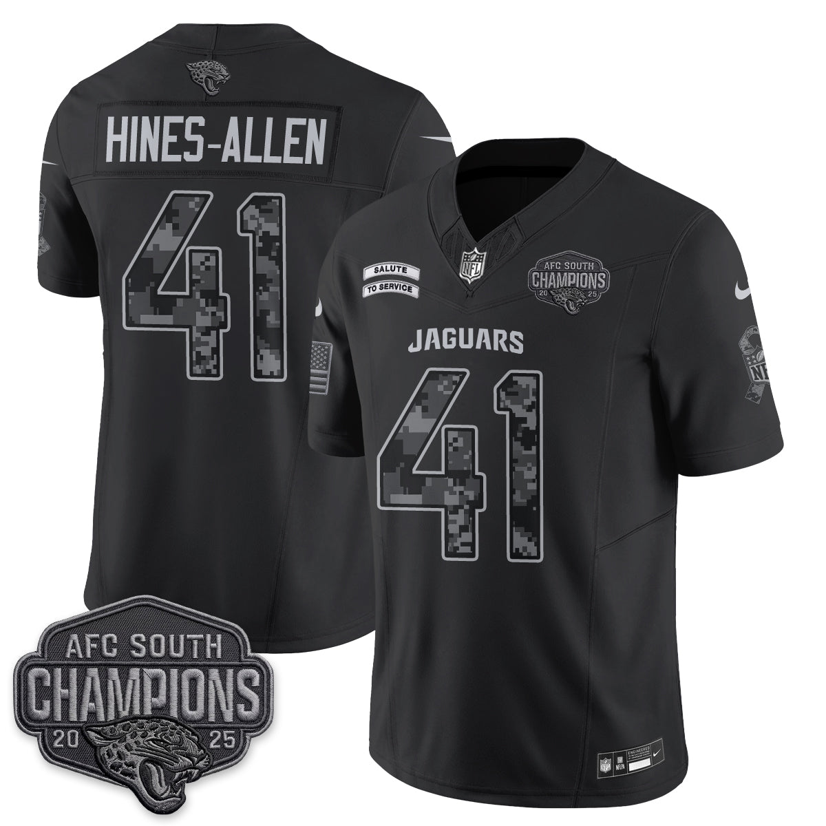 Jacksonville Jaguars 2026 Salute to Service V2 Vapor Jersey - Stitched