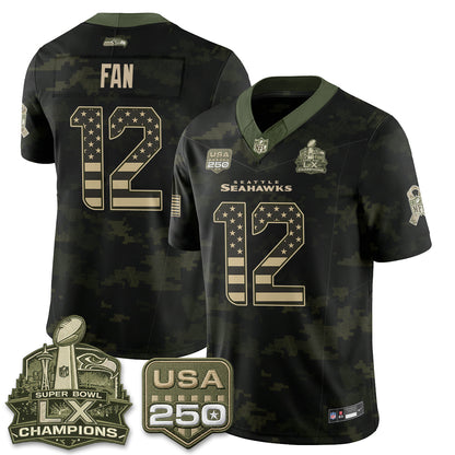 Seattle Seahawks 2026 Salute to Service Edition Vapor Jersey - Stitched-NQD