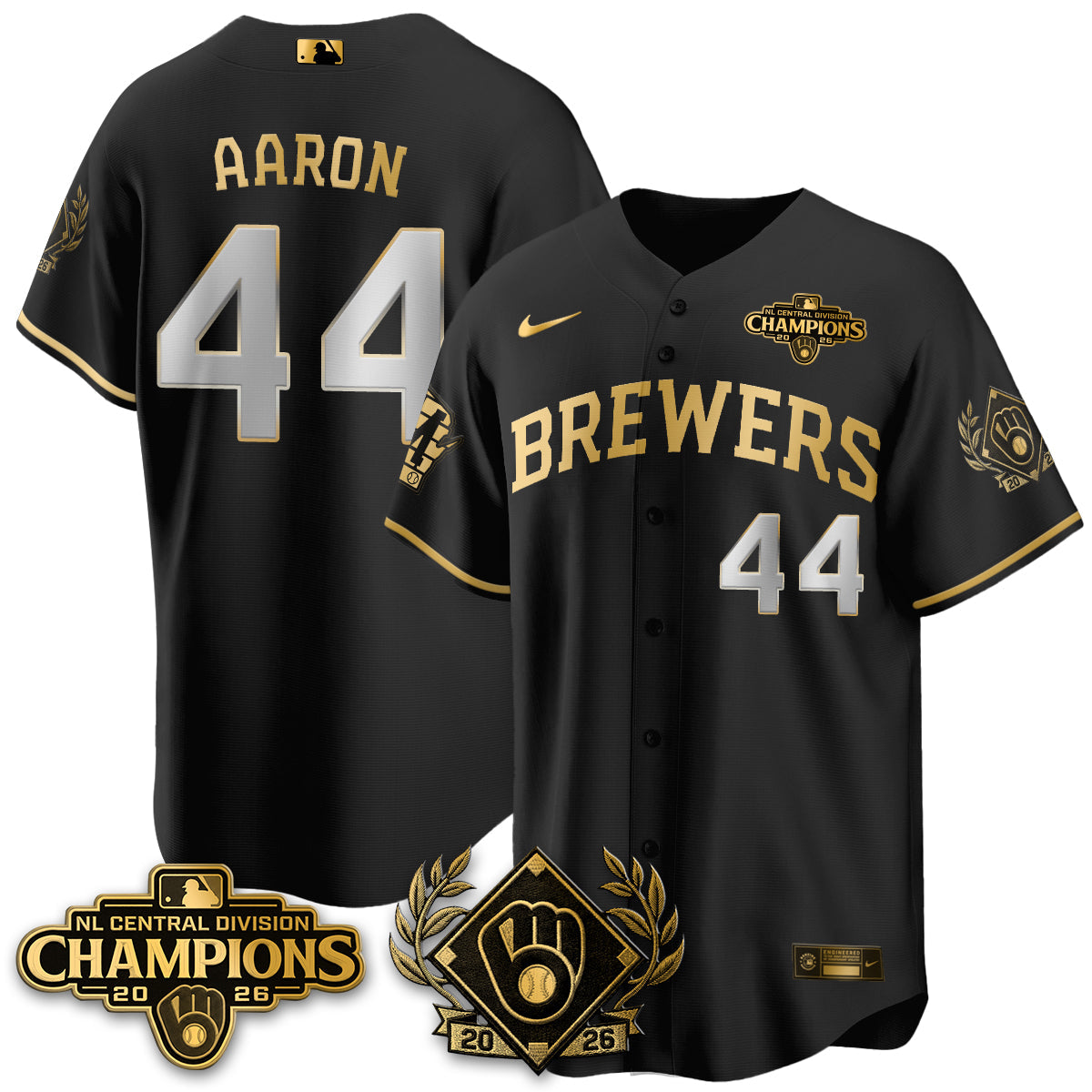 MIL 2026 NL Division Champs Vapor Blue Jersey - Stitched