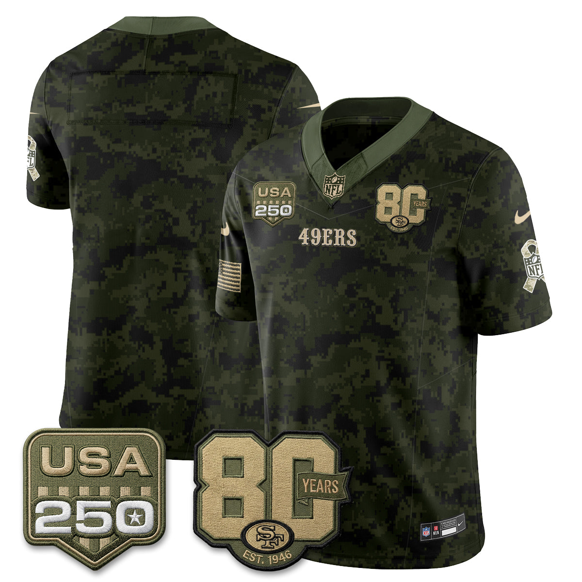 San Francisco 49ers 2026 Salute to Service Edition Vapor Jersey - Stitched-NQD