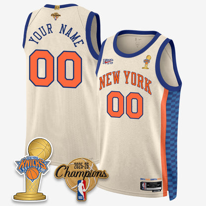 New York Knicks 2026 Basketball Champions Vapor Custom Jersey - Stitched
