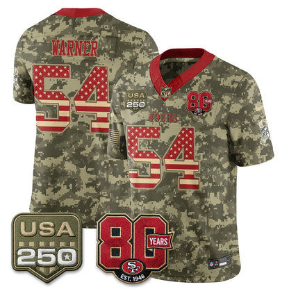 San Francisco 49ers 2026 Salute to Service Edition Vapor Jersey - Stitched-NQD