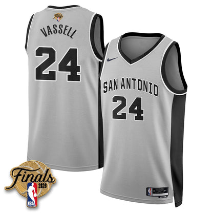 San Antonio Spurs 2026 NBA Western Conference Champions Vapor Jersey V2- Stitched
