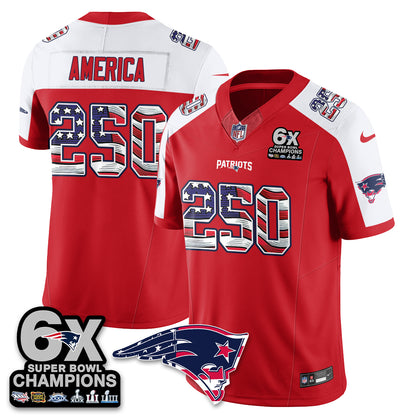 New England Patriots America Edition Vapor Jersey V2- Stitched