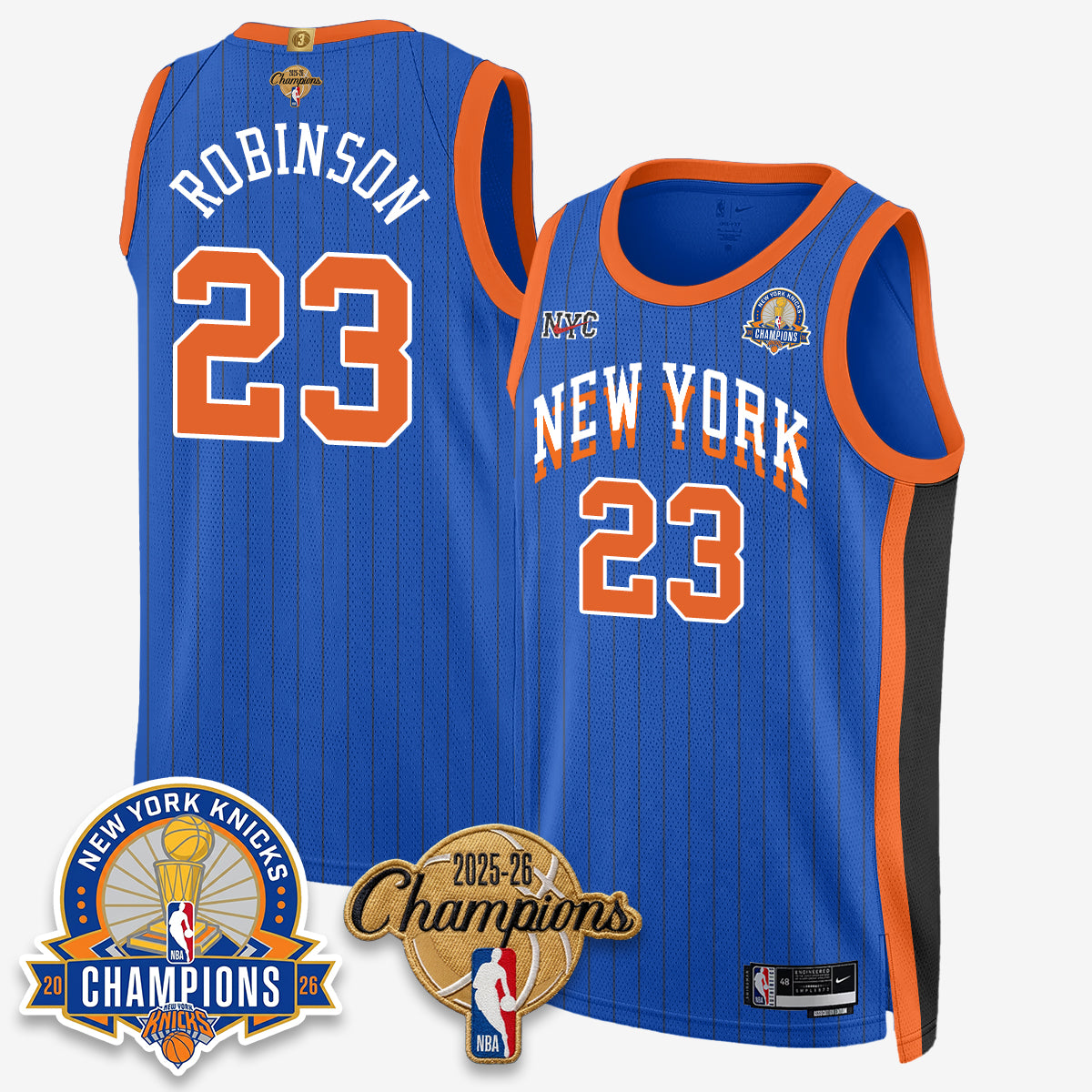 New York Knicks 2026 Basketball Champions Gold Edition Vapor Jersey- Stitched