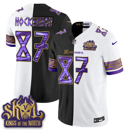 Minnesota Vikings Warrior Split Edition Vapor Jersey - Stitched-NQD