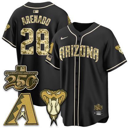 Arizona Diamondbacks Salute to Service 2026 Vapor Premier Limited Jersey - All Stitched
