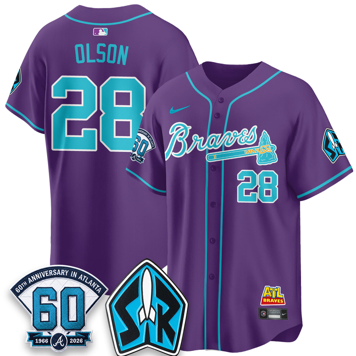 Atlanta Braves 60th Anniversary Space Ranger Edition Vapor Limited Jersey - All Stitched