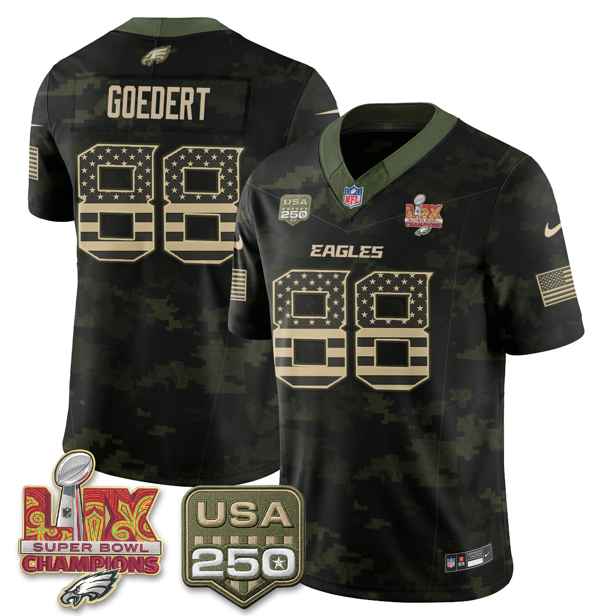 Philadelphia Eagles Salute to Service Vapor Jersey - Stitched