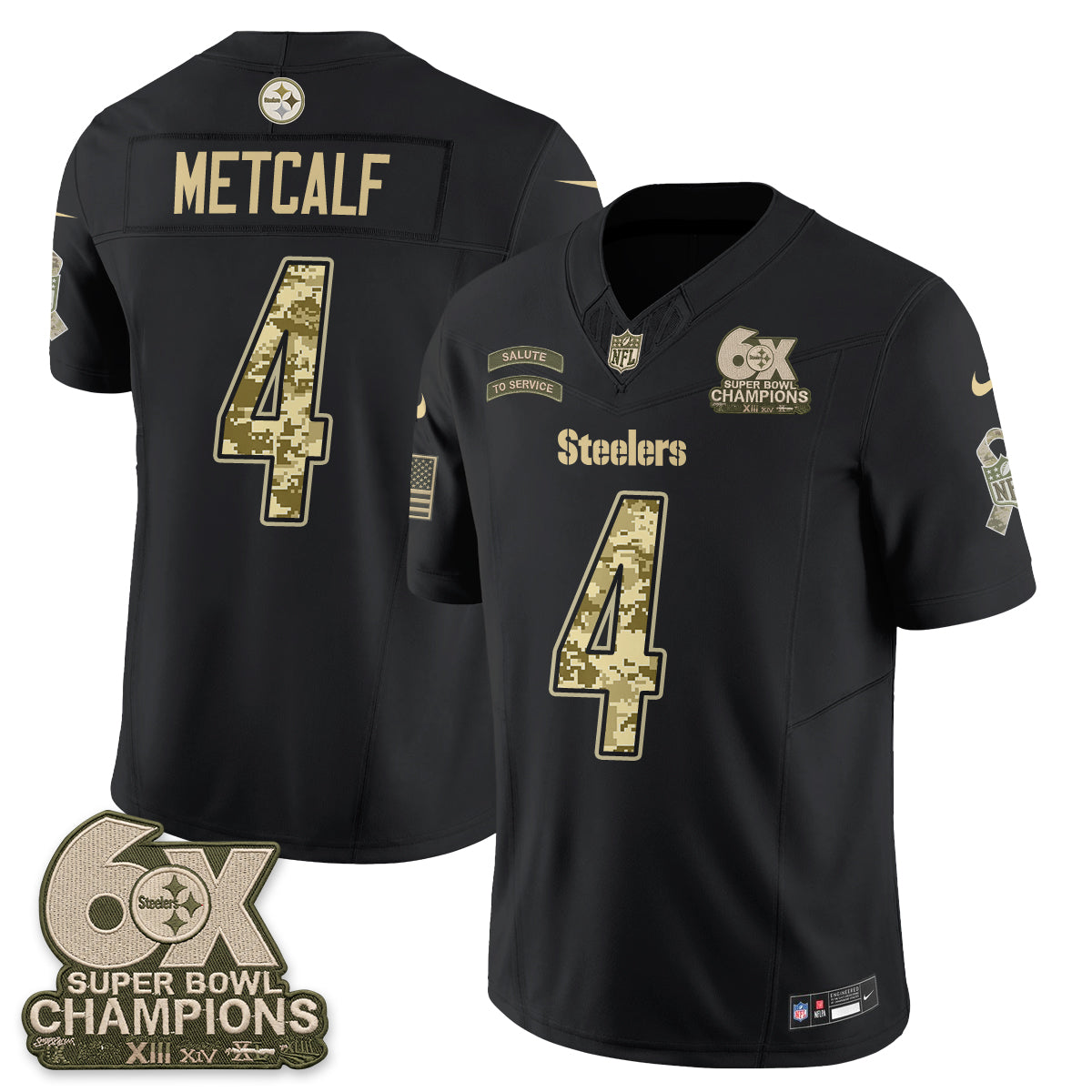 Pittsburgh Steelers 2026 Salute to Service Edition Vapor Jersey V3- Stitched-NQD