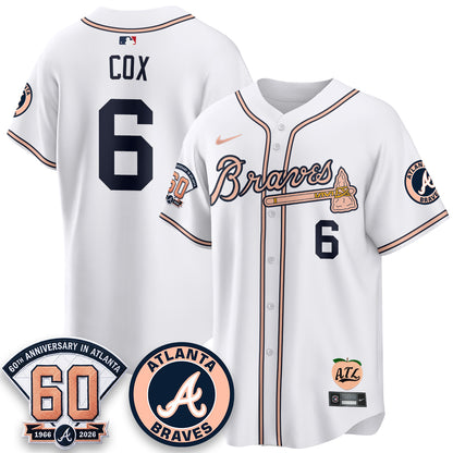 Atlanta Braves 60th Anniversary Peach Edition Vapor Premier Limited Jersey - All Stitched (1)