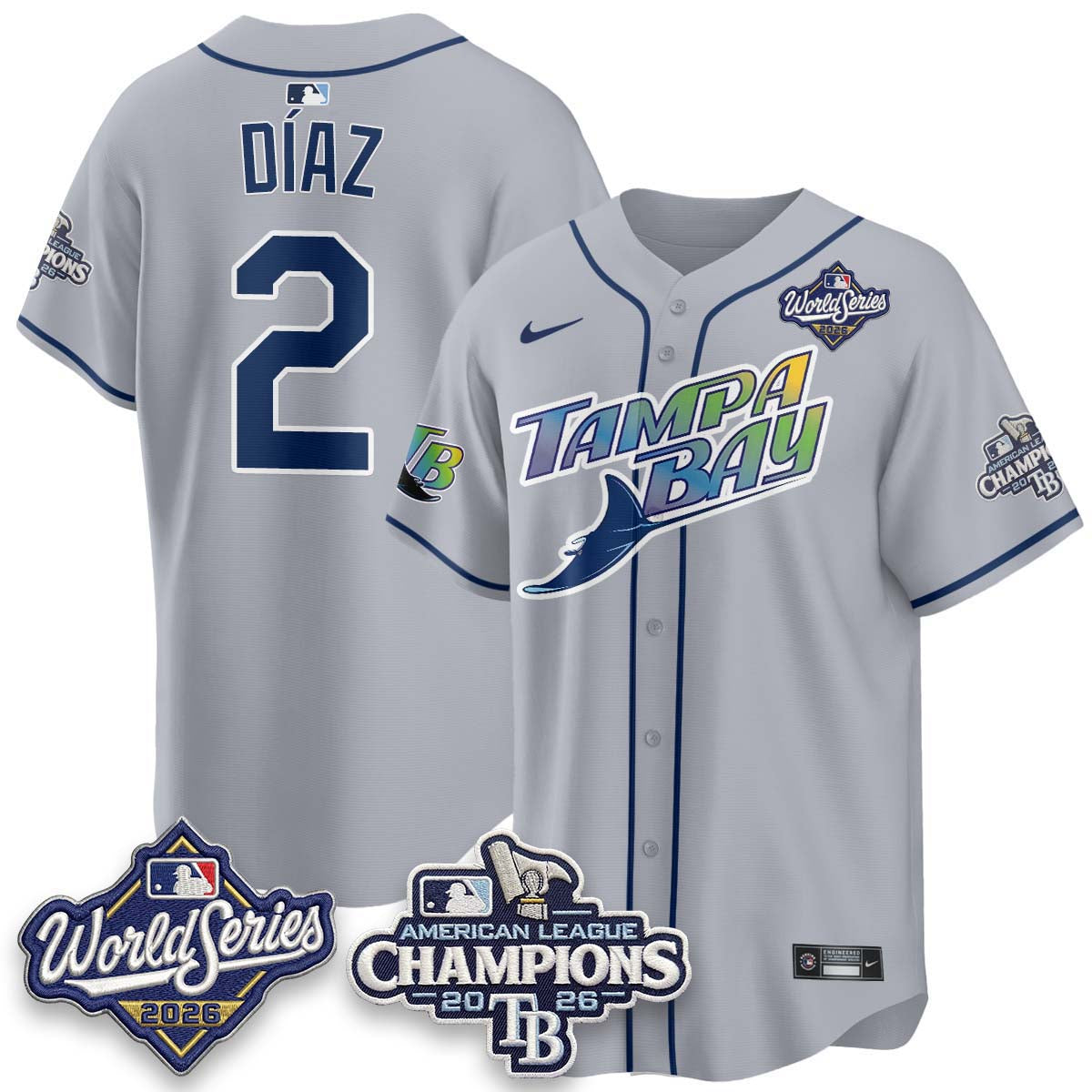 TB - 2026 AL Champions Vapor Jersey - Stitched - NQD (city)