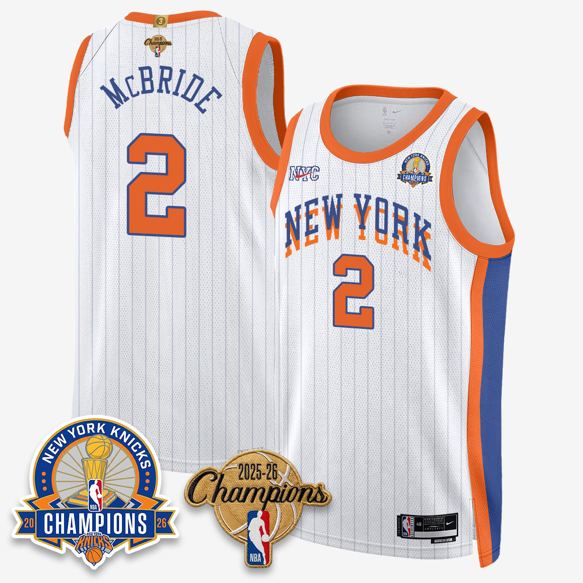 New York Knicks 2026 Basketball Champions Gold Edition Vapor Jersey- Stitched