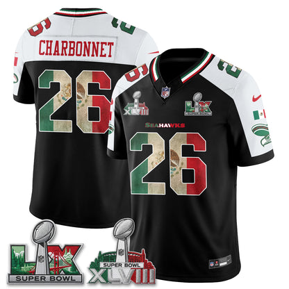Seattle Seahawks Mexico Edition Vapor Jersey V2- Stitch-NQD