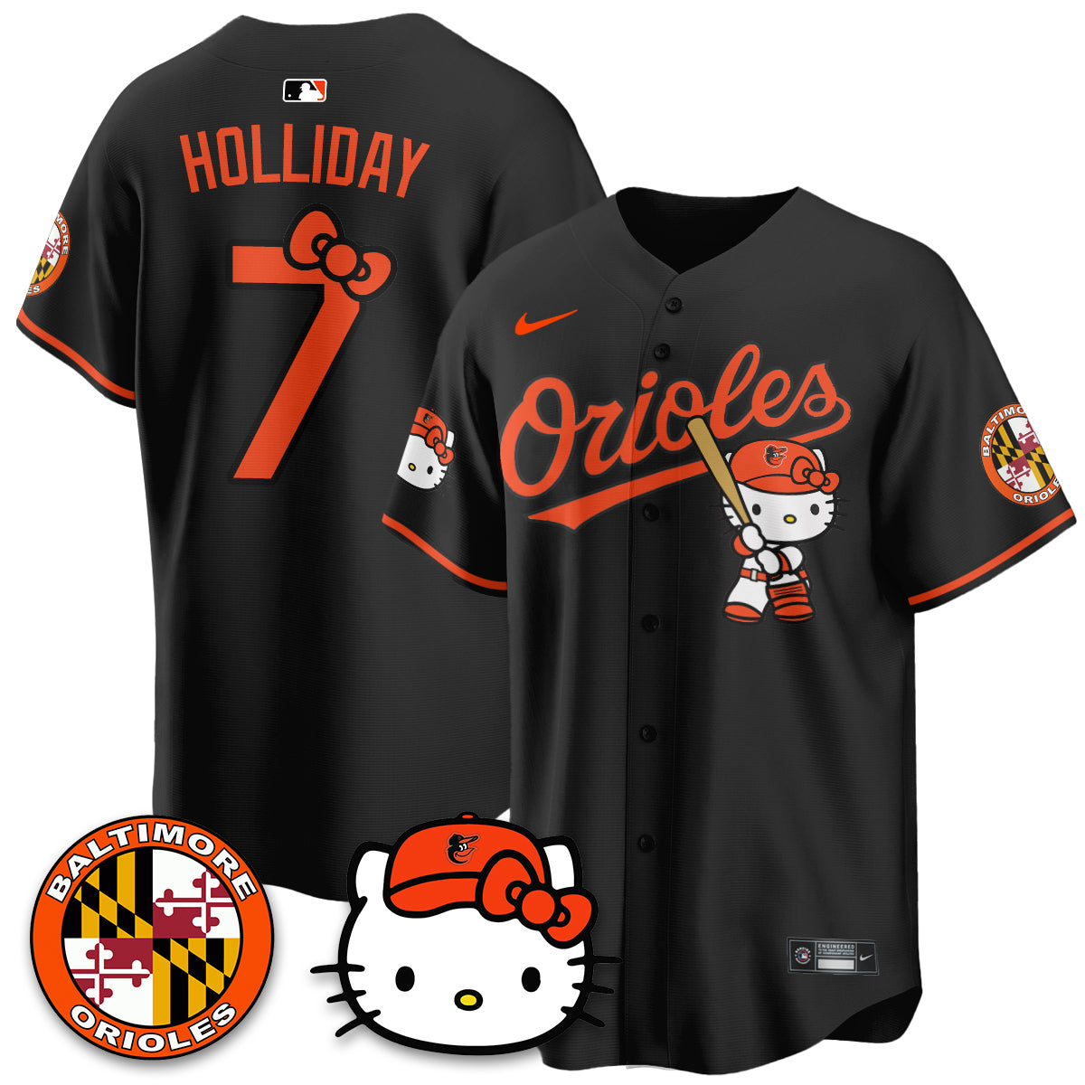 Baltimore Orioles x Meow Kitty Vapor Premier Limited Jersey - Stitched