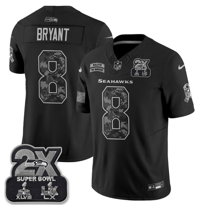 Seattle Seahawks 2026 Salute to Service Vapor Jersey - Stitched
