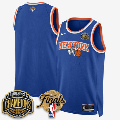 New York Knicks 2026 NBA Eastern Conference Champions x Looney Tunes Vapor Jersey V2- Stitched