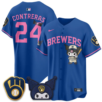Milwaukee Brewers x  KRM Edition Vapor Jersey - Stitched