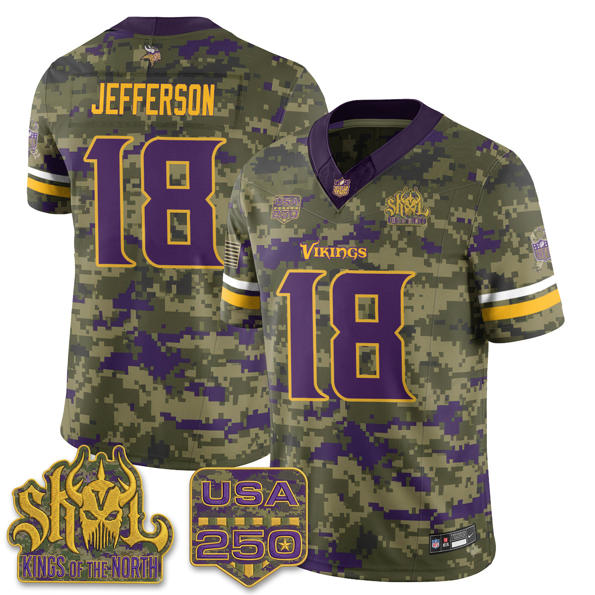 Minnesota Vikings 2026 Salute to Service Edition Vapor Jersey - Stitched