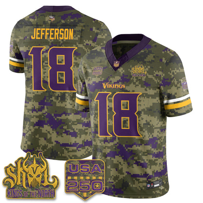 Minnesota Vikings 2026 Salute to Service Edition Vapor Jersey - Stitched