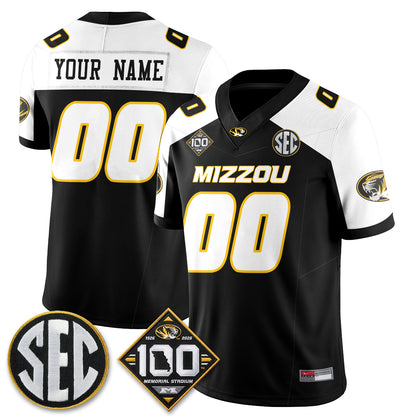 Missouri Tigers 100th Anniversary of Memorial Stadium Vapor Custom Jersey - Stitched