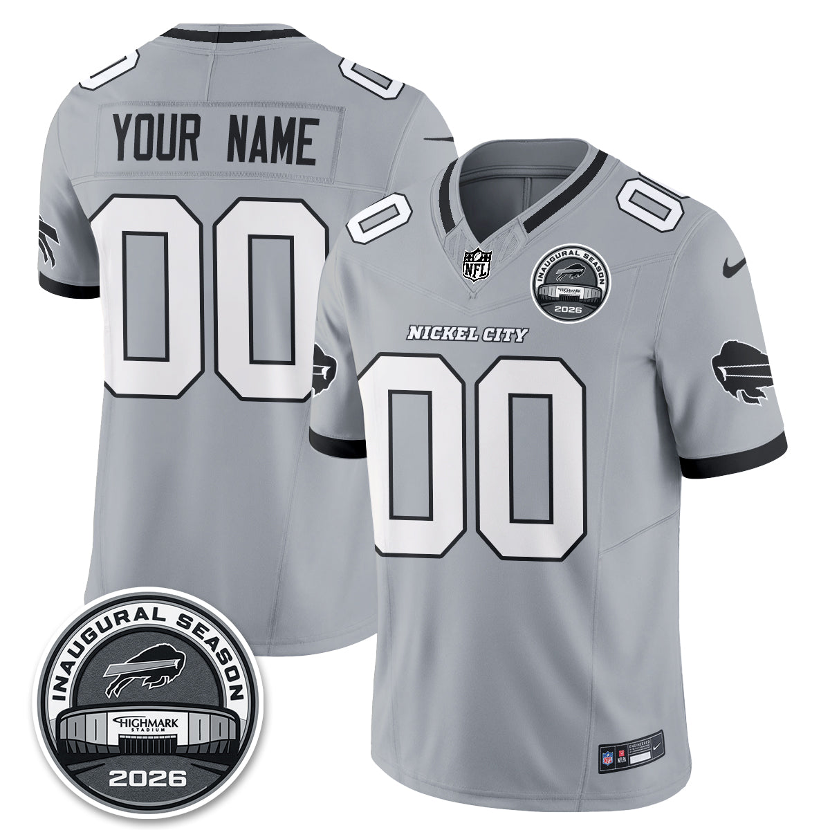 Buffalo Bills Nickel City Edition Vapor Custom Jersey - Stitched