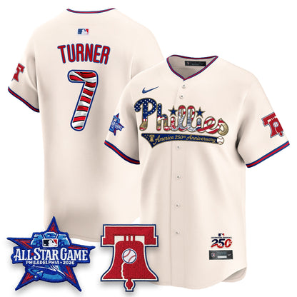 Philadelphia Phillies 2026 Independence Day USA Vapor Limited Jersey - Stitched