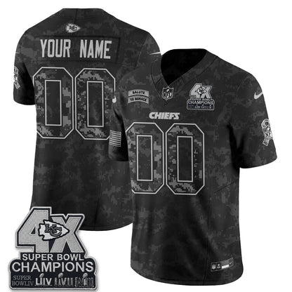 Kansas City Chiefs 2026 Salute to Service Vapor Custom Jersey V2- Stitched