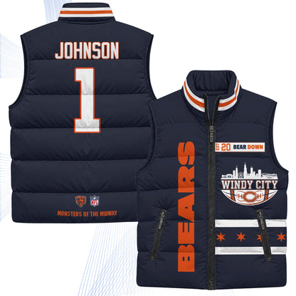 Chicago Bears "Windy City" Puffer Vest - Printed