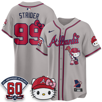 Atlanta Braves x Meow KT 2026 Vapor Limited Jersey - All Stitched