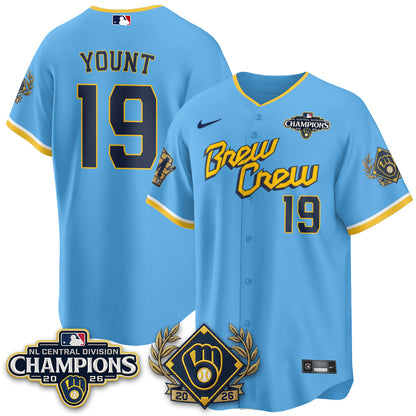 MIL 2026 NL Division Champs Vapor Blue Jersey - Stitched