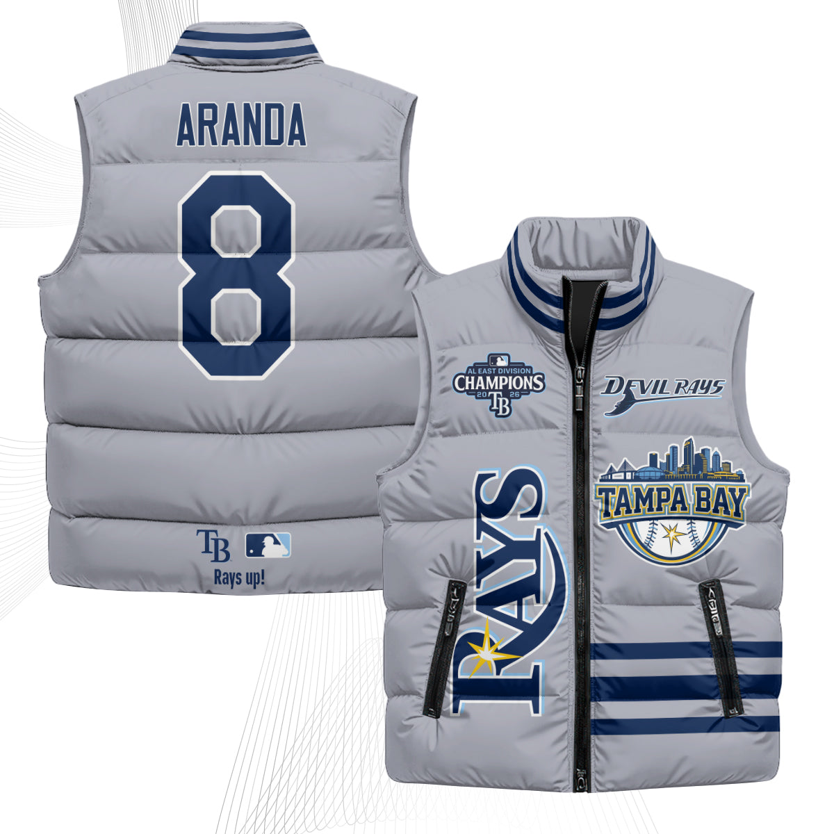 Tampa Bay Rays "Devil Rays" Puffer Vest - Printed