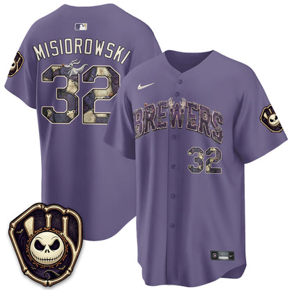 Milwaukee Brewers Nightmare Edition Vapor Jersey - Printed