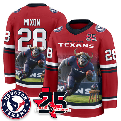 Houston Texans x Bull Chief Edition Hockey Jersey - Printed