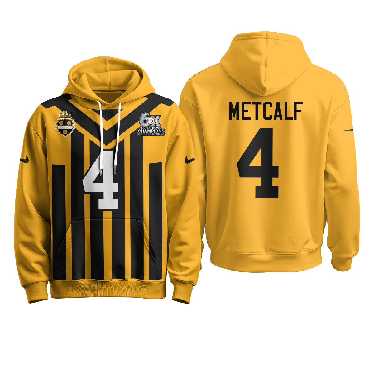 Pittsburgh Steelers 6X Champs Rivalries Fleece Hoodie - Printed