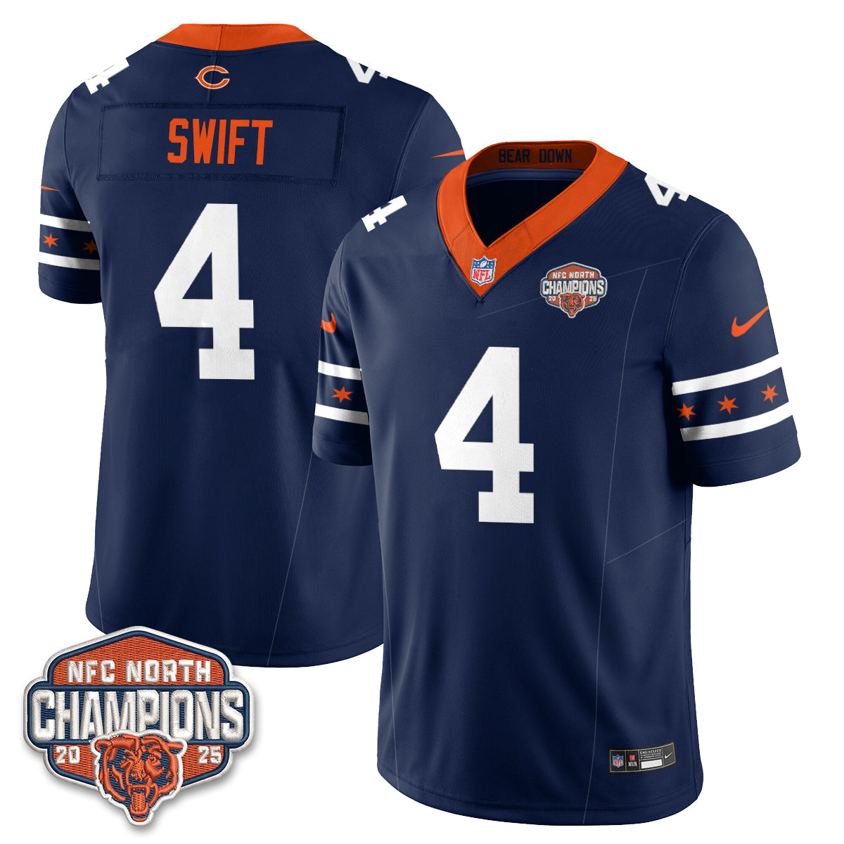 Chicago Bears Fangear Edition Vapor Jersey - Stitched