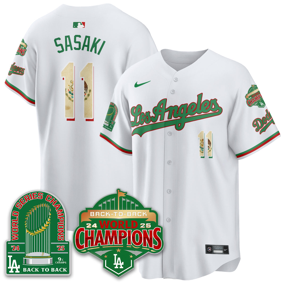 LAD Mexico Vapor Limited Jersey - 9x & B2B Champs - Stitched