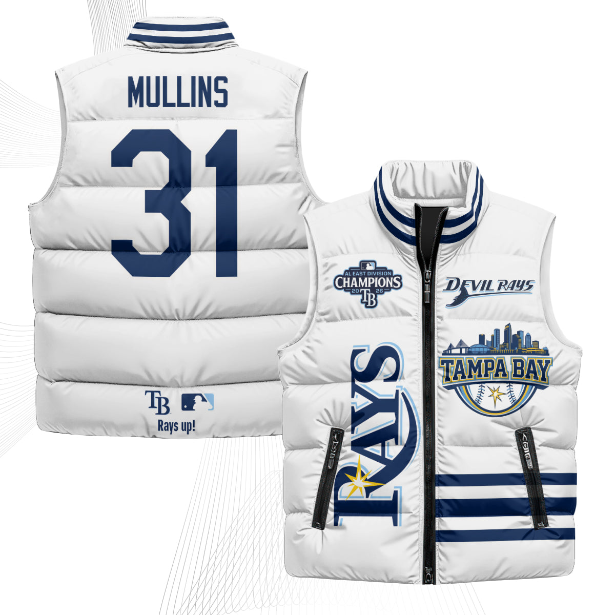 Tampa Bay Rays "Devil Rays" Puffer Vest - Printed