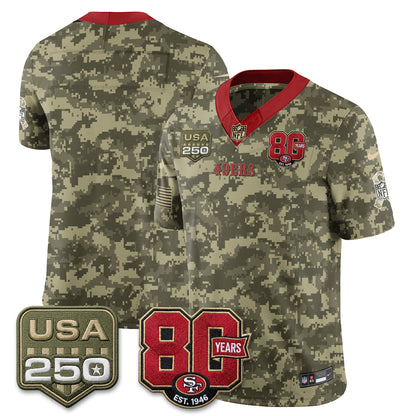 San Francisco 49ers 2026 Salute to Service Edition Vapor Jersey - Stitched-NQD