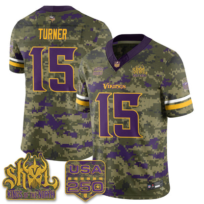 Minnesota Vikings 2026 Salute to Service Edition Vapor Jersey - Stitched